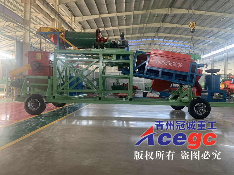 移動(dòng)式球磨離心選礦淘金車(chē)